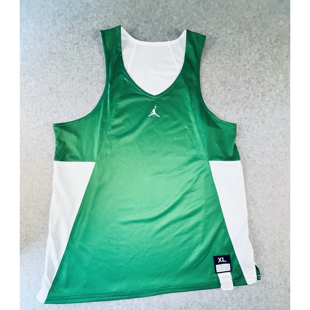 Nike Jordan Basketball Jersey Mens XL Green White Jumpman 865848-316 Dri-Fit
